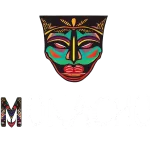 Colorful stylized image of an African face with high cheekbones - MUNACHU logo.