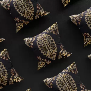 3x3 grid of MUNACHU Golden Tortoise Beetle Pillow Covers, displaying the design's consistency and elegance