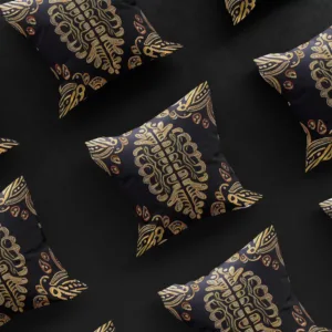 3x3 grid of MUNACHU Golden Tortoise Beetle Pillow Covers, displaying the design's consistency and elegance