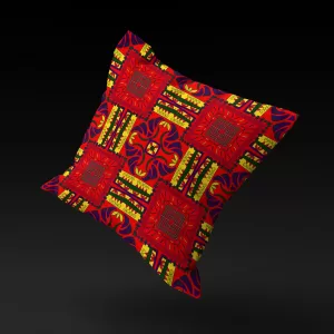 Pharaoh's Fantasy pillow cover floating against a neutral background, highlighting its luxurious design.