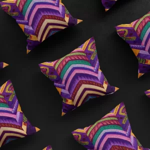 A 3x3 grid of Venda Vibrance pillow covers, displaying the consistency and beauty of the design.